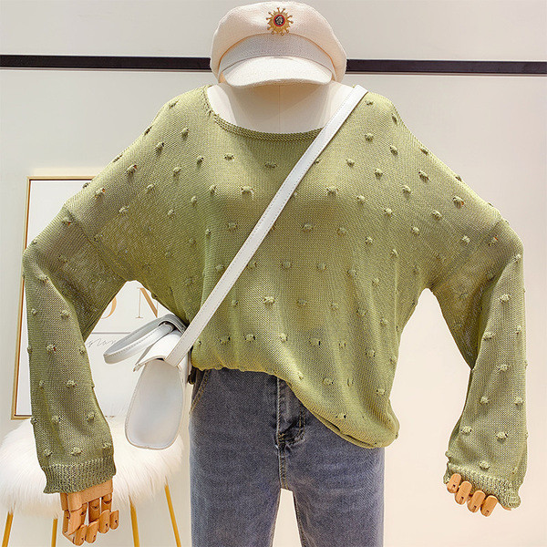 Γυναικείο πουλόβερ με στρογγυλό λαιμό σε διάφορα χρώματα