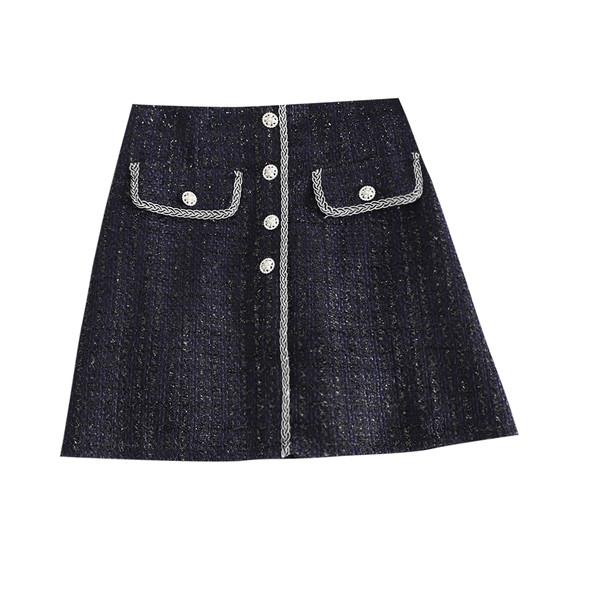 Stílusos női szoknya gombokkal, három színben