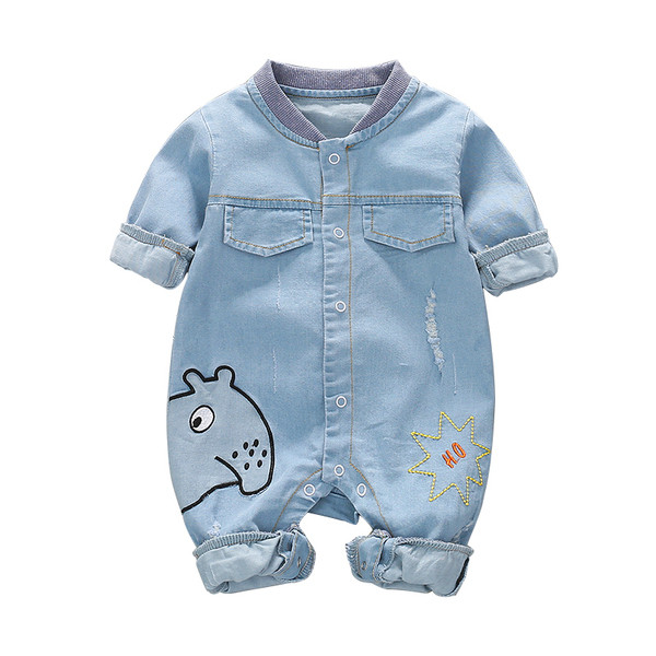 Νέο μοντέλο παιδκή ολόσωμη φόρμα για αγόρια σε μπλε χρώμα με κεντήματα