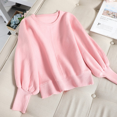 Γυναικείο πουλόβερ  με λαιμό O σε διάφορα χρώματα