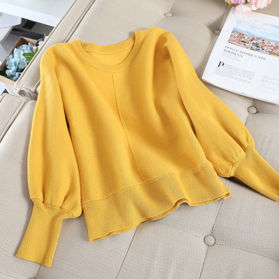 Γυναικείο πουλόβερ  με λαιμό O σε διάφορα χρώματα