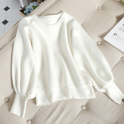 Γυναικείο πουλόβερ  με λαιμό O σε διάφορα χρώματα