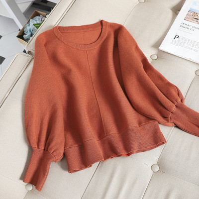 Γυναικείο πουλόβερ  με λαιμό O σε διάφορα χρώματα