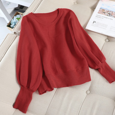 Γυναικείο πουλόβερ  με λαιμό O σε διάφορα χρώματα