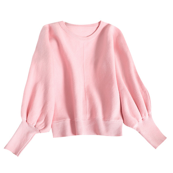 Γυναικείο πουλόβερ  με λαιμό O σε διάφορα χρώματα