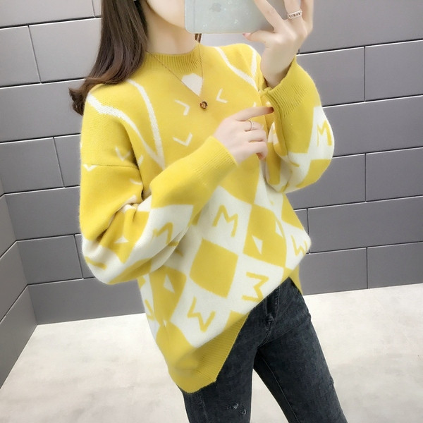 Modern női pulóver - hosszú modell három színben