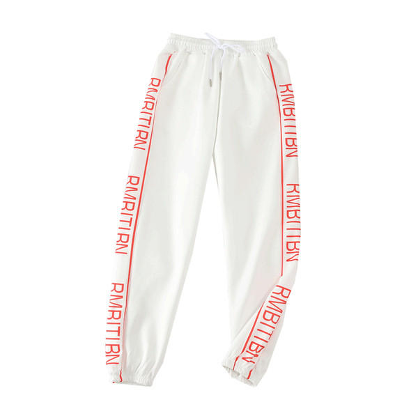 Γυναικεία παντελόνια σε δύο χρώματα με επιγραφές και κεντήματα