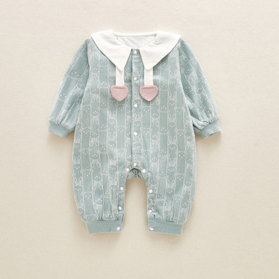 Νέο μοντέλο βρεφική σαλοπέτα  για κορίτσια με κολάρο σε ροζ και μπλε χρώμα