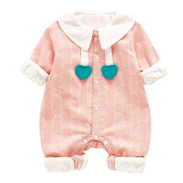 Νέο μοντέλο βρεφική σαλοπέτα  για κορίτσια με κολάρο σε ροζ και μπλε χρώμα