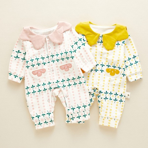 Νέο μοντέλο βρεφική σαλοπέτα για  κορίτσια με μοτίβο σε δύο χρώματα