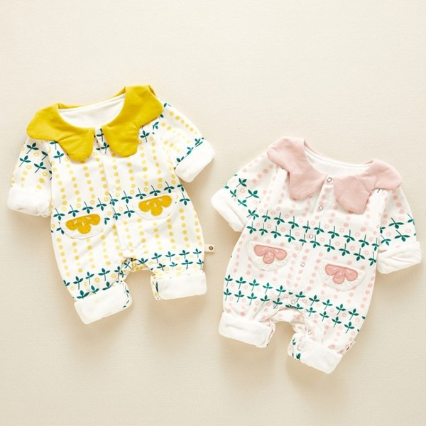 Νέο μοντέλο βρεφική σαλοπέτα για  κορίτσια με μοτίβο σε δύο χρώματα