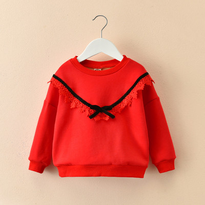 Καθημερινή παιδική  μπλούζα  για κορίτσια με λαιμό O σε τρία χρώματα