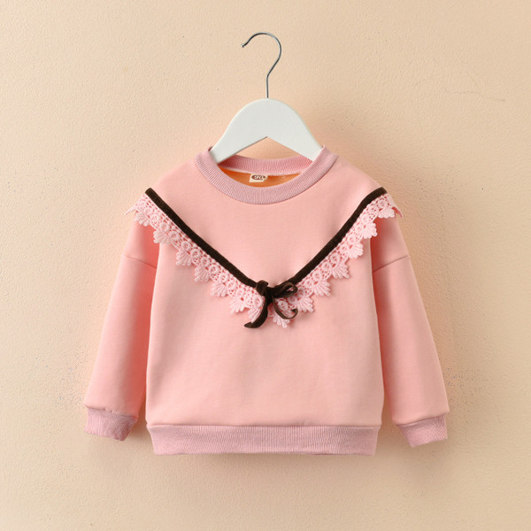 Καθημερινή παιδική  μπλούζα  για κορίτσια με λαιμό O σε τρία χρώματα