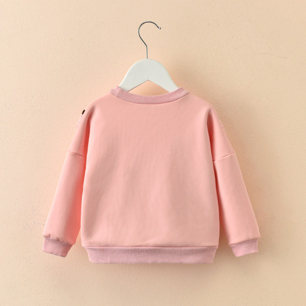 Καθημερινή παιδική  μπλούζα  για κορίτσια με λαιμό O σε τρία χρώματα