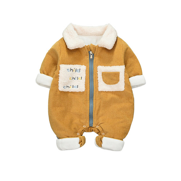 Νέο μοντέλο βρεφική σαλοπέτα με φερμουάρ για αγόρια σε καφέ και μπλε χρώμα