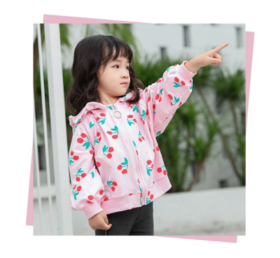 Παιδικό μπουφάν για το  φθινοπώρο για κορίτσια με κουκούλα