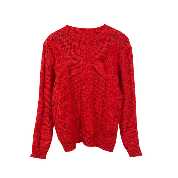 Πουλόβερ με ωοειδές ντεκολτέ σε τρία χρώματα