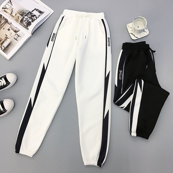 Καθημερινά γυναικεία παντελόνια σε δύο χρώματα με δεσμούς