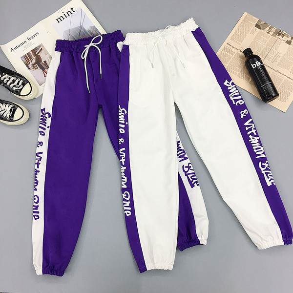 Feliratos női sportnadrág - két színben