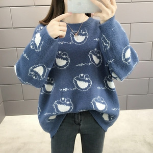 Női téli pulóver kék, zöld, rózsaszín és sárga színekben