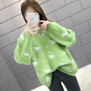 Női téli pulóver kék, zöld, rózsaszín és sárga színekben