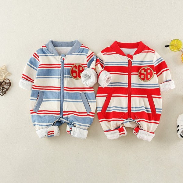 Νέο μοντέλο βρεφική σαλοπέτα σε κόκκινο και μπλε χρώμα για αγόρια