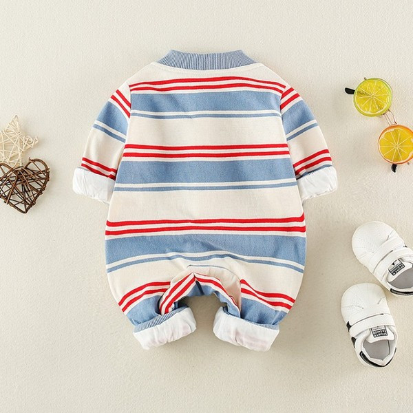 Νέο μοντέλο βρεφική σαλοπέτα σε κόκκινο και μπλε χρώμα για αγόρια