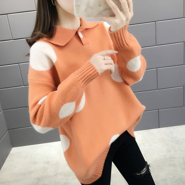 Γυναικέιο  χειμερινό πουλόβερ ένα ευρύ μοντέλο σε τέσσερα χρώματα