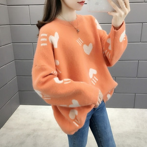 Πουλόβερ γυναικείας φθινοπώρου-χειμώνα με O-γιακά σε διάφορα χρώματα