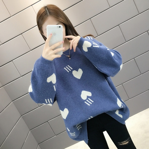 Πουλόβερ γυναικείας φθινοπώρου-χειμώνα με O-γιακά σε διάφορα χρώματα