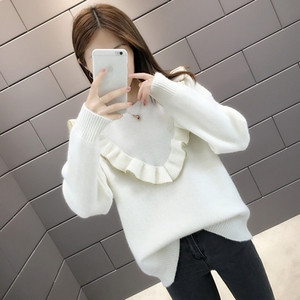 Γυναικέιο πουλόβερ   φθινοπώρου-χειμώνα σε λευκό, πορτοκαλί, πράσινο και ροζ χρώμα