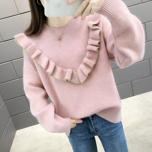 Γυναικέιο πουλόβερ   φθινοπώρου-χειμώνα σε λευκό, πορτοκαλί, πράσινο και ροζ χρώμα