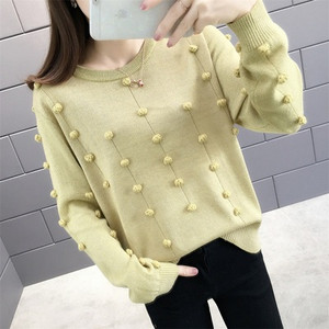 Γυναικείο πουλόβερ με O-λαιμό σε διάφορα χρώματα