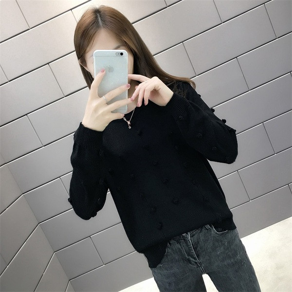 Γυναικείο πουλόβερ με O-λαιμό σε διάφορα χρώματα