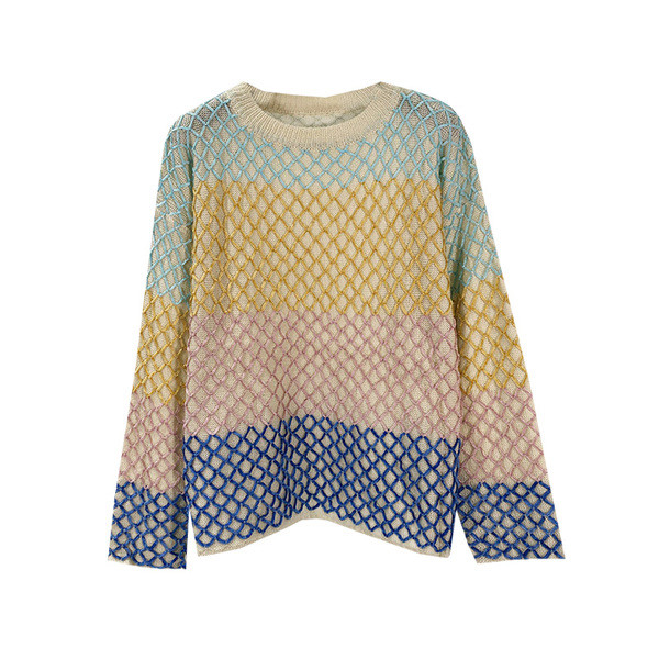 Μοντέρνο πλεκτό γυναικείο πουλόβερ 