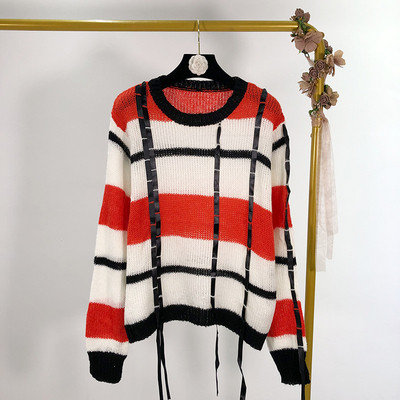 Γυναικεία casual πουλόβερ με γραβάτες σε δύο χρώματα