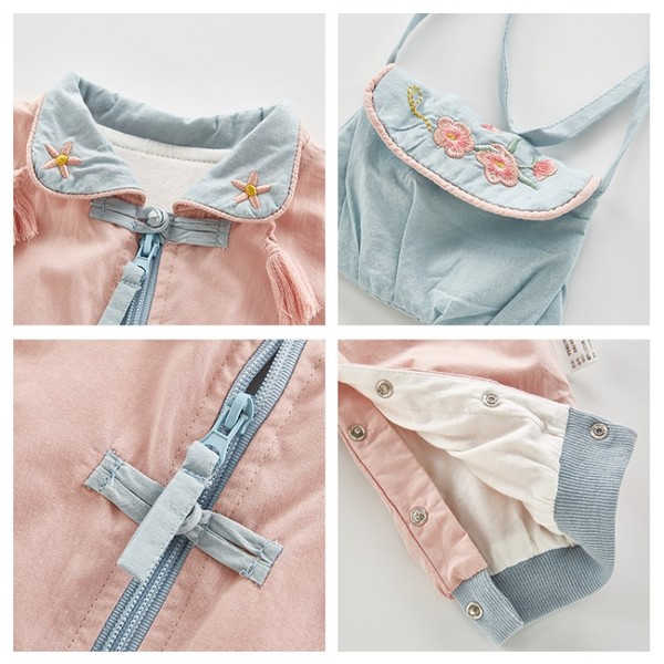 Βρεφική ολόσωμη φόρμα με  φερμουάρ σε διάφορα χρώματα