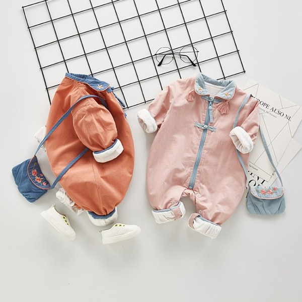 Βρεφική ολόσωμη φόρμα με  φερμουάρ σε διάφορα χρώματα