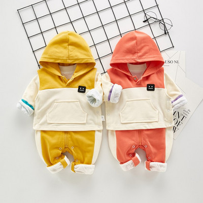 Нов модел бебешки гащеризон за момчета + елек в два цвята