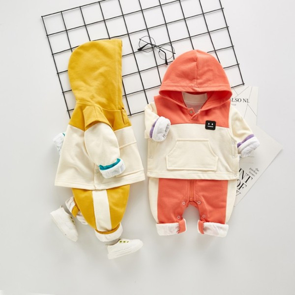 Νέο μοντέλο βρεφική ολόσωμη φόρμα για αγόρια +  γιλέκο σε δύο χρώματα