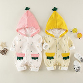 Βρεφική ολόσωμη φόρμα  για κορίτσια και αγόρια σε ροζ και κίτρινο χρώμα