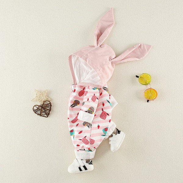 Νέο μοντέλο  Βρεφική ολόσωμη φόρμα για κορίτσια με 3D στοιχείο και μοτίβο