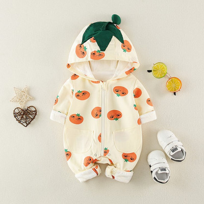 Βρεφική ολόσωμη φόρμα για αγόρια με τσέπες και φερμουάρ σε δύο χρώματα