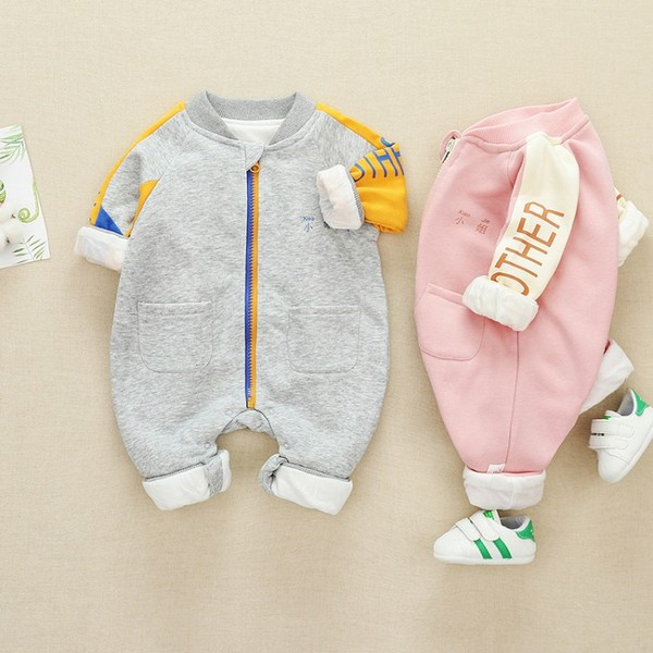 Σπρρ παιδική ολόσωμη φόρμα  για αγόρια και κορίτσια σε γκρι και ροζ χρώμα