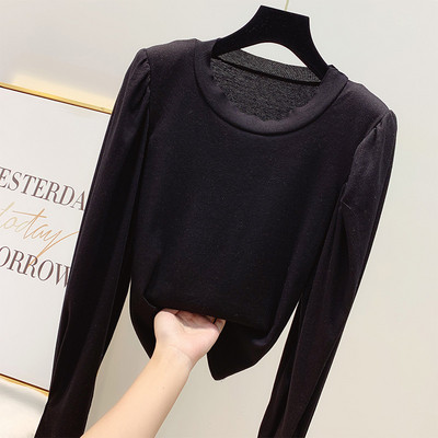 Μοντέρνα γυναικεία μπλούζα με φαρδιά μανίκια σε τρία χρώματα