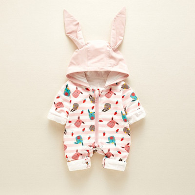 Νέο μοτέλο βρεφική ολόσωμη φόρμα  με δίχρωμη εφαρμογή για κορίτσια