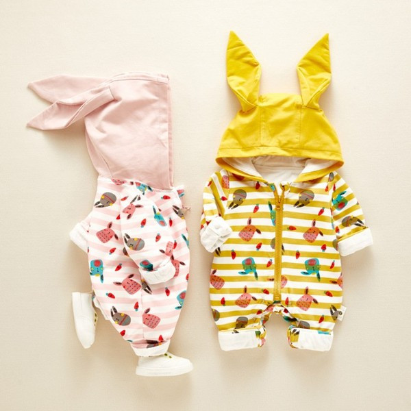 Νέο μοτέλο βρεφική ολόσωμη φόρμα  με δίχρωμη εφαρμογή για κορίτσια