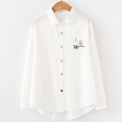 Modern női ing négy színben hímzéssel