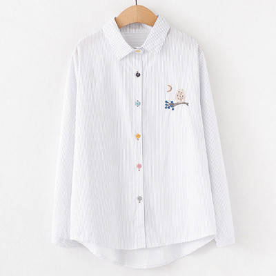 Modern női ing négy színben hímzéssel