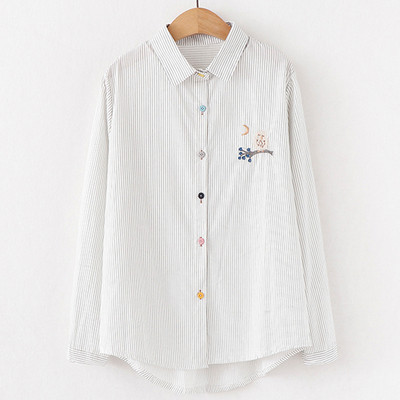 Modern női ing négy színben hímzéssel